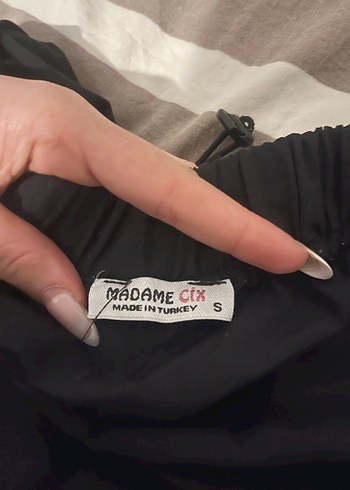 kadın Siyah Dar Kesim Midi Eşofman - Görsel 2