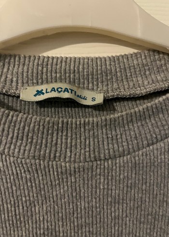 Gri Uzun Kollu Triko Kadın Kazak - Görsel 2