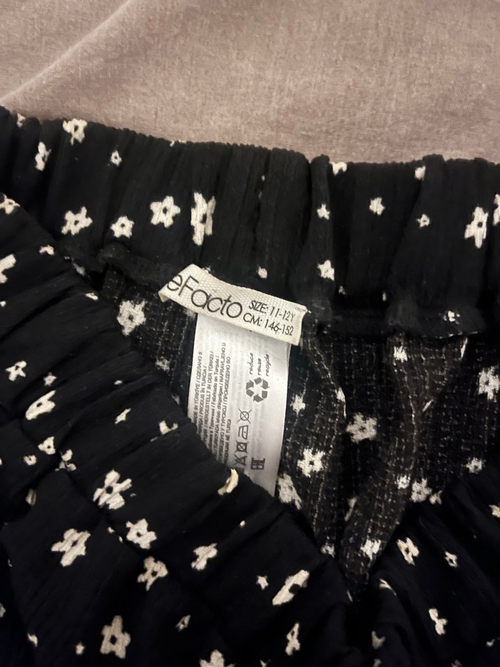 Volanlı Siyah Midi Mini Etek - Görsel 2