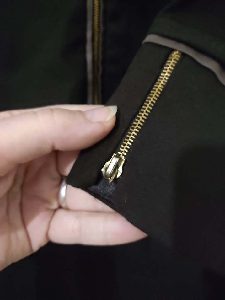 Gri Uzun Kadın Ofis Kabanı Fermuarlı - Görsel 4