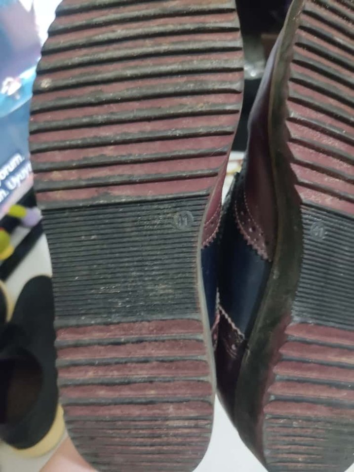 Klasik Erkek Deri Ayakkabı Bordo-Siyah - Görsel 4