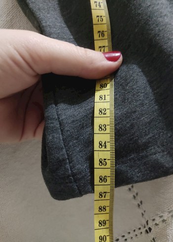 Gri Kısa Kollu elbise - Görsel 5