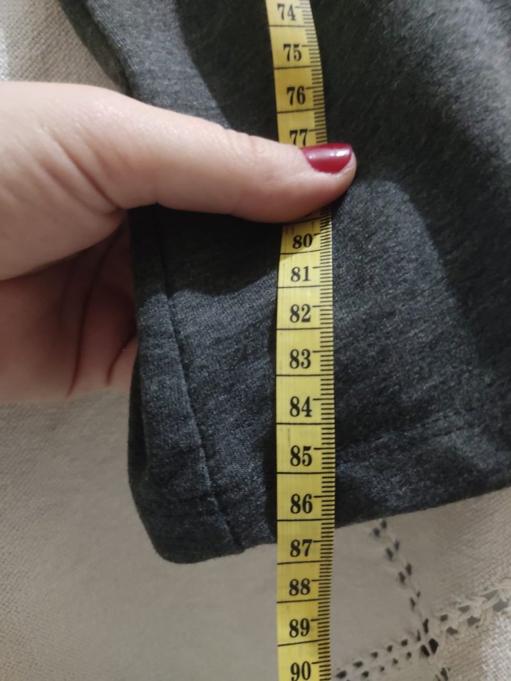 Gri Kısa Kollu elbise - Görsel 5