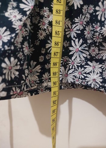 Gri Çiçek Desenli Uzun Kollu Bohem Elbise - Görsel 5