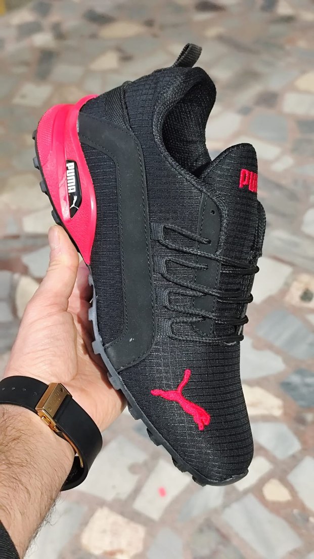 Kırmızı Siyah Puma Erkek Spor Ayakkabı - Görsel 2
