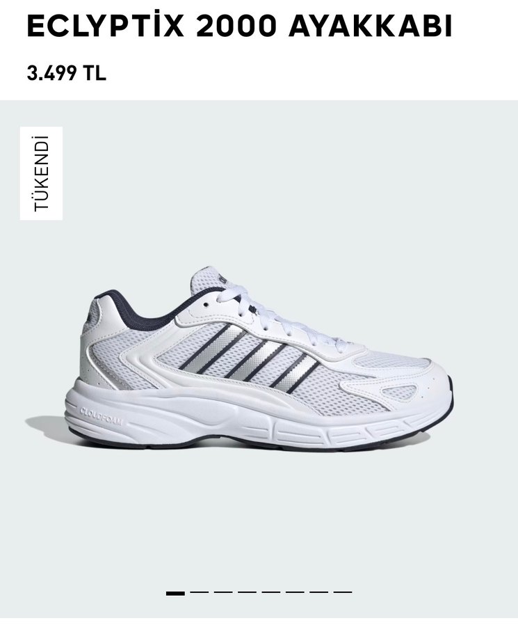 CLYPTIX 2000 Erkek Spor Ayakkabı Beyaz - Görsel 3