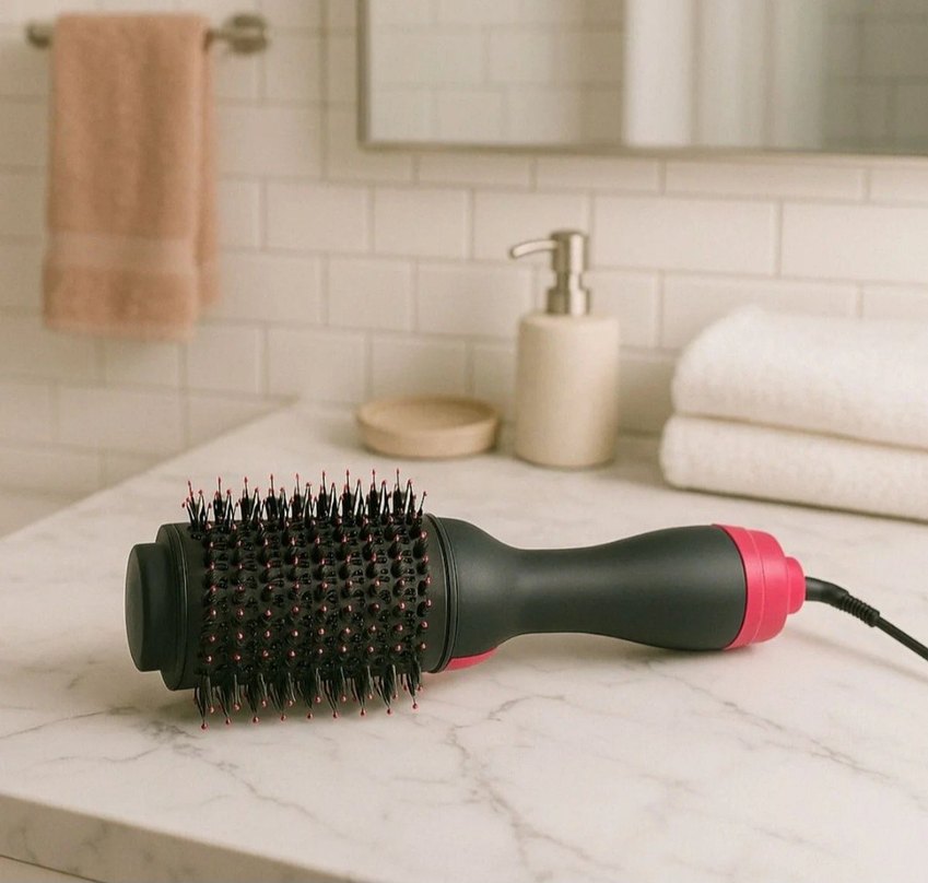 Pembe Saç Düzleştirici Fırça - Görsel 3