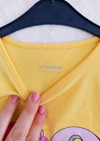 Sarı Kız Çocuk Kısa Kollu Baskılı Tişört - Görsel 2