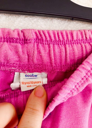 Kızlar için Pembe Bağcıklı Pamuk Şort - Görsel 2