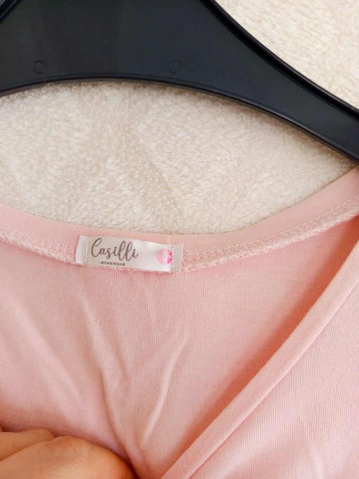 Pembe Kısa Kollu, şortlu Pijama Takımı - Görsel 2