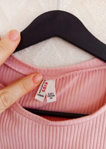 Piliseli Pembe Kız Çocuk Tişört - Görsel 2