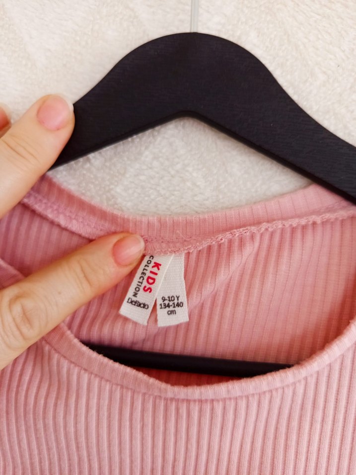 Piliseli Pembe Kız Çocuk Tişört - Görsel 2