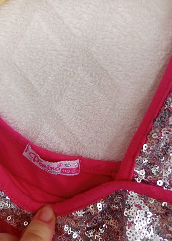 Pullu Pembe Kız Çocuk Straplez Atlet - Görsel 2