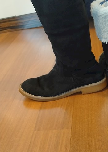 Siyah nubuk deri Kürklü Kadın Bot - Görsel 5