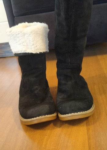 Siyah nubuk deri Kürklü Kadın Bot - Görsel 2