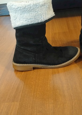 Siyah nubuk deri Kürklü Kadın Bot - Görsel 4