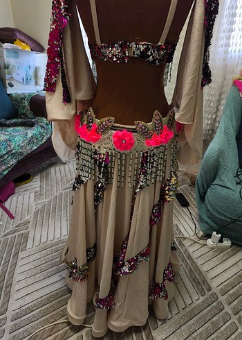 Boncuk İşlemeli dansöz oryantal kiyafeti - Görsel 2