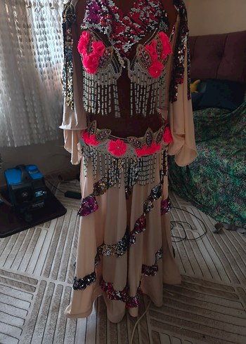 Boncuk İşlemeli dansöz oryantal kiyafeti - Görsel 5