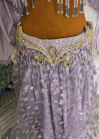 oryantal kostüm eflatun islemeli - Görsel 8