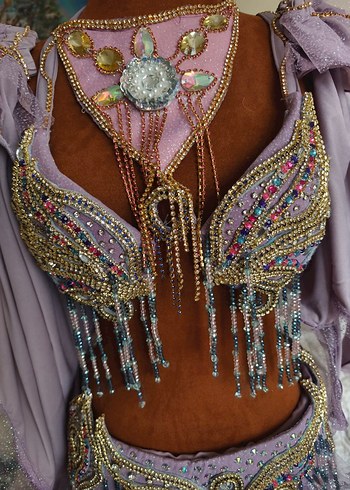 oryantal kostüm eflatun islemeli - Görsel 7