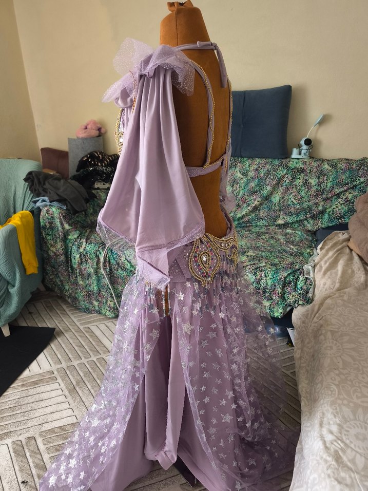 oryantal kostüm eflatun islemeli - Görsel 5