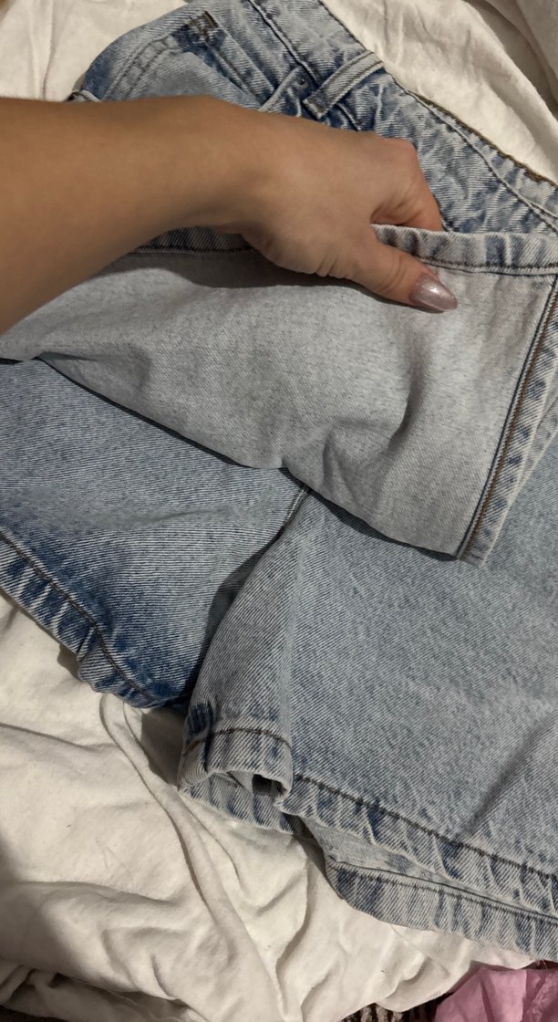 Kadın Gri Midi Denim Şort - Görsel 2