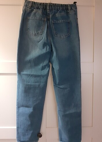 12-13 Yaş Beden Kız çocuk mavi kot pantolon jeans