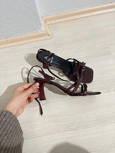 36 Beden bordo Renk Topuklu ayakkabı