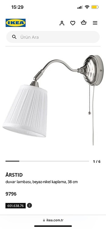 Ikea İkea aplik / duvar lambası