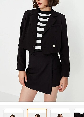 Kısa blazer ceket 