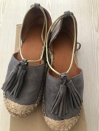 Uzun bağcıklı espadril
