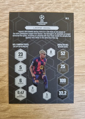 Lamine Yamal Topps Black Edge Edition Kart - Görsel 3