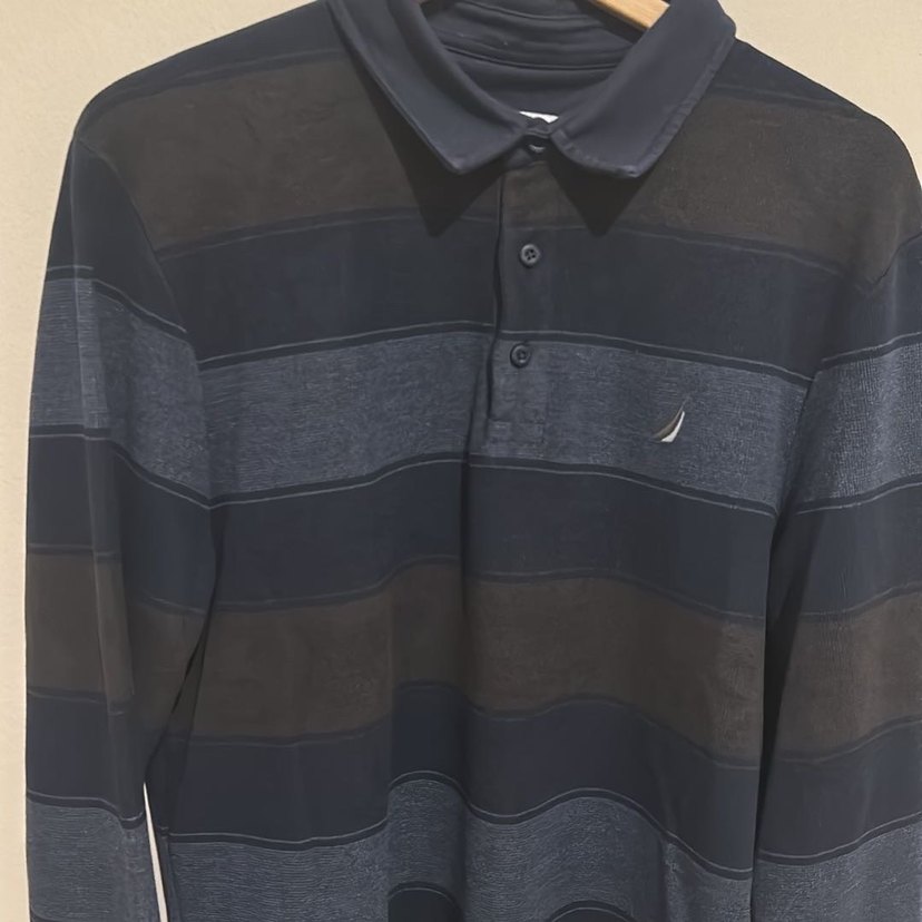 Nautica Uzun Kollu Çizgili Polo Yaka Kazak - Görsel 2