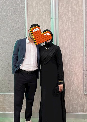 Uzun Siyah Drapeli Fitted Abiye Elbise