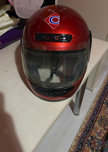 Parlak Kırmızı motor Kask - Görsel 2