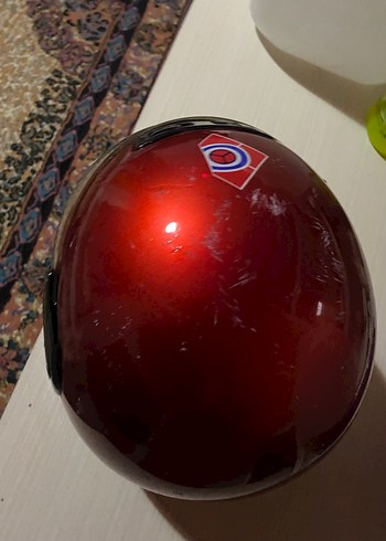 Parlak Kırmızı motor Kask - Görsel 3