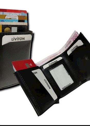 Siyah Baskılı Erkek Cüzdan - Görsel 2