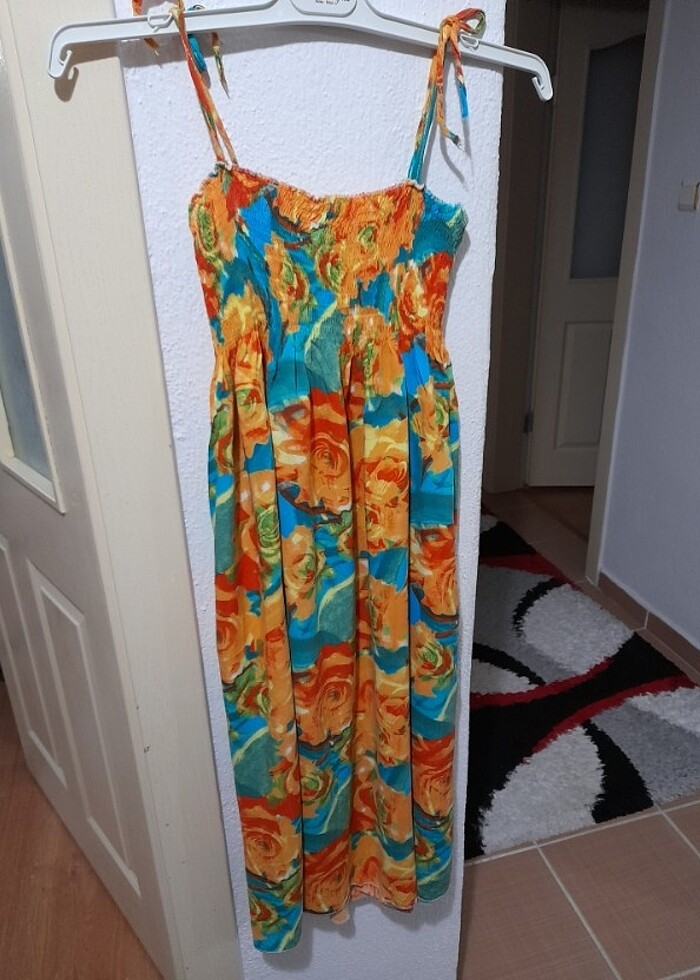 İp askılı elbise  - Görsel 5