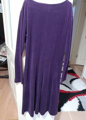 Mor kadife elbise - Görsel 11