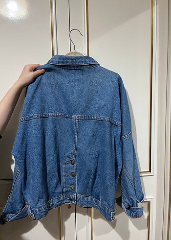 Mavi Düğmeli Kadın Denim Ceket - Görsel 2