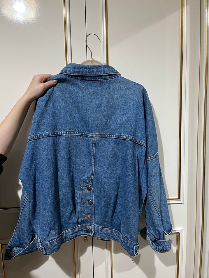 Mavi Düğmeli Kadın Denim Ceket - Görsel 2