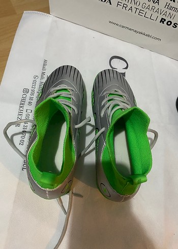 Kinetix Yeşil Gri Erkek Futbol Ayakkabısı Velcro Bantlı