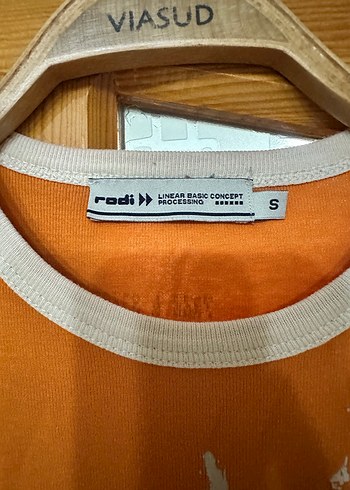 Parlak Turuncu Baskılı Erkek Tişört - Görsel 2