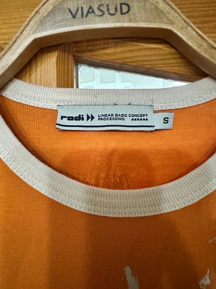 Parlak Turuncu Baskılı Erkek Tişört - Görsel 2