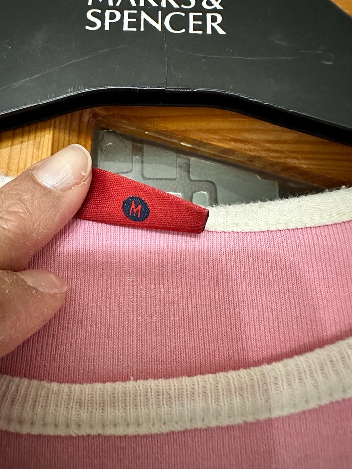 Uzun Kollu Pembe Gri Baskılı Kız Tişörtü - Görsel 3