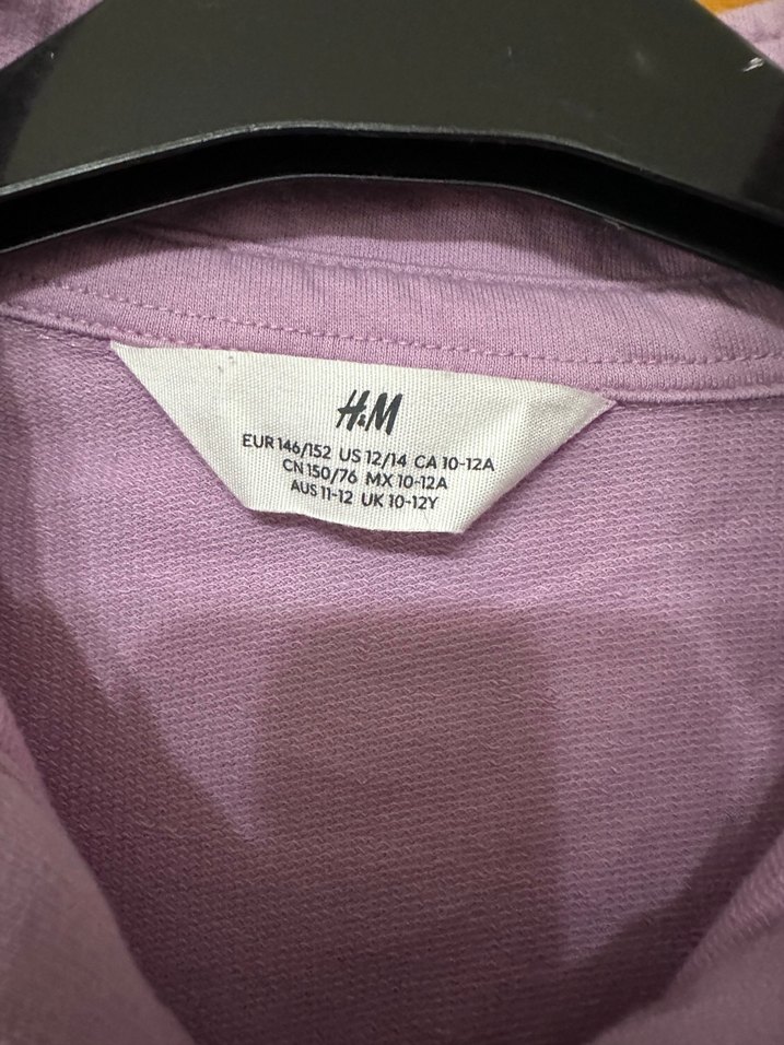 Mor Baskılı Pamuklu Uzun Kollu Kız Gömlek - Görsel 2