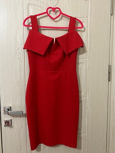 Trendyol kırmızı 36/S abiye kısa elbise