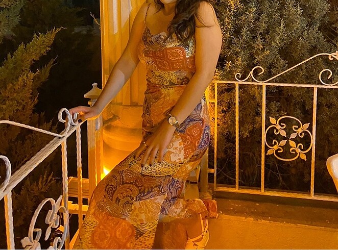 36 Beden Uzun Yazlık Şık Elbise