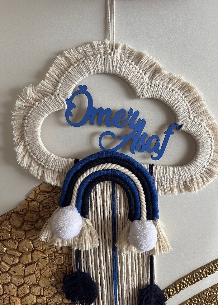 Kişiye özel makrome kapı süsü - Görsel 2