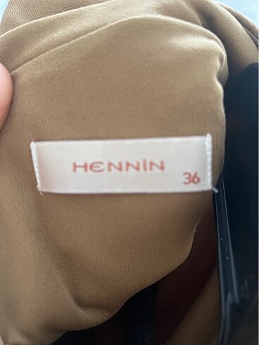 36 Beden camel Renk Abiye